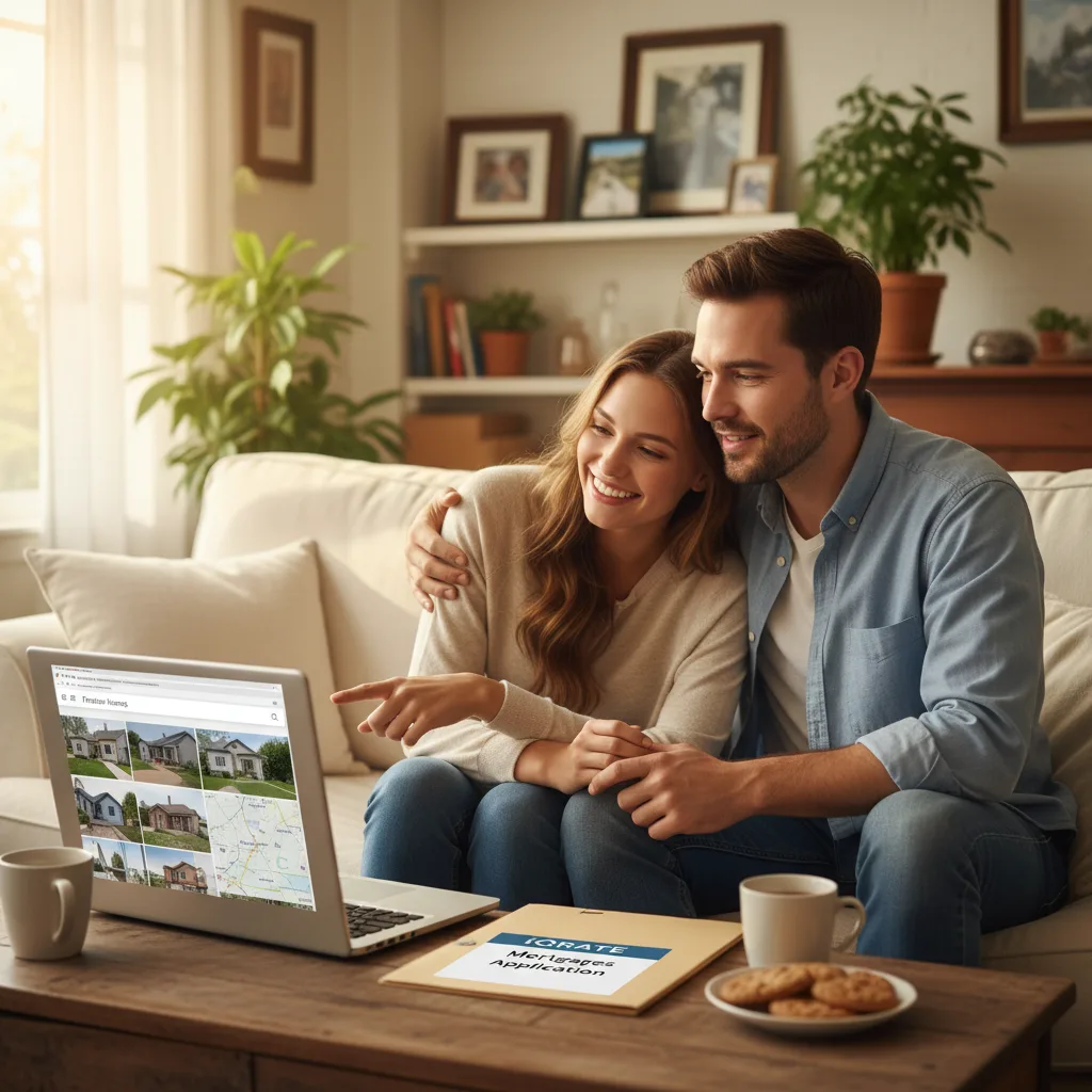 Gig worker organizing financial documents for a mortgage application.