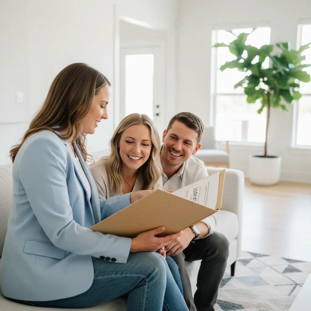 A person reviewing property documents and blueprints during the underwriting process.