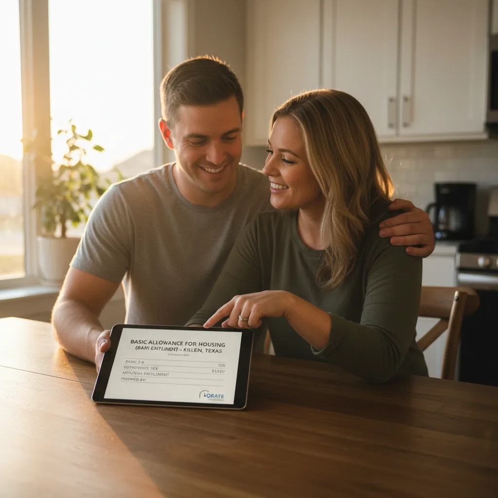 Family looking at a house in Texas