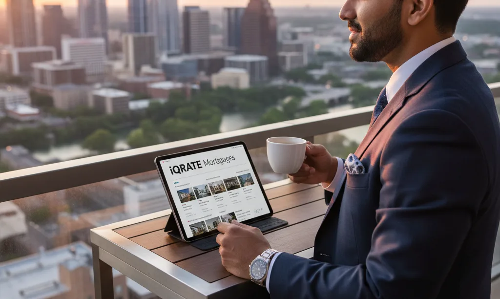 Foreign investor viewing Texas properties with iQRATE Mortgages.