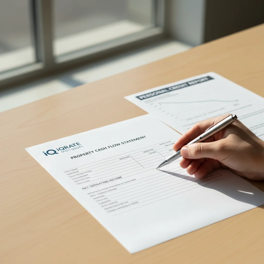 Investor comparing DSCR and conventional interest rates on a chart