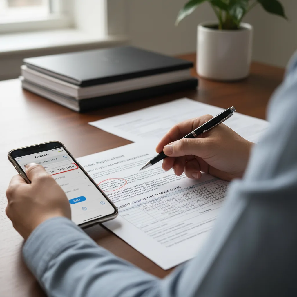 Homebuyers calculating their down payment and closing costs.