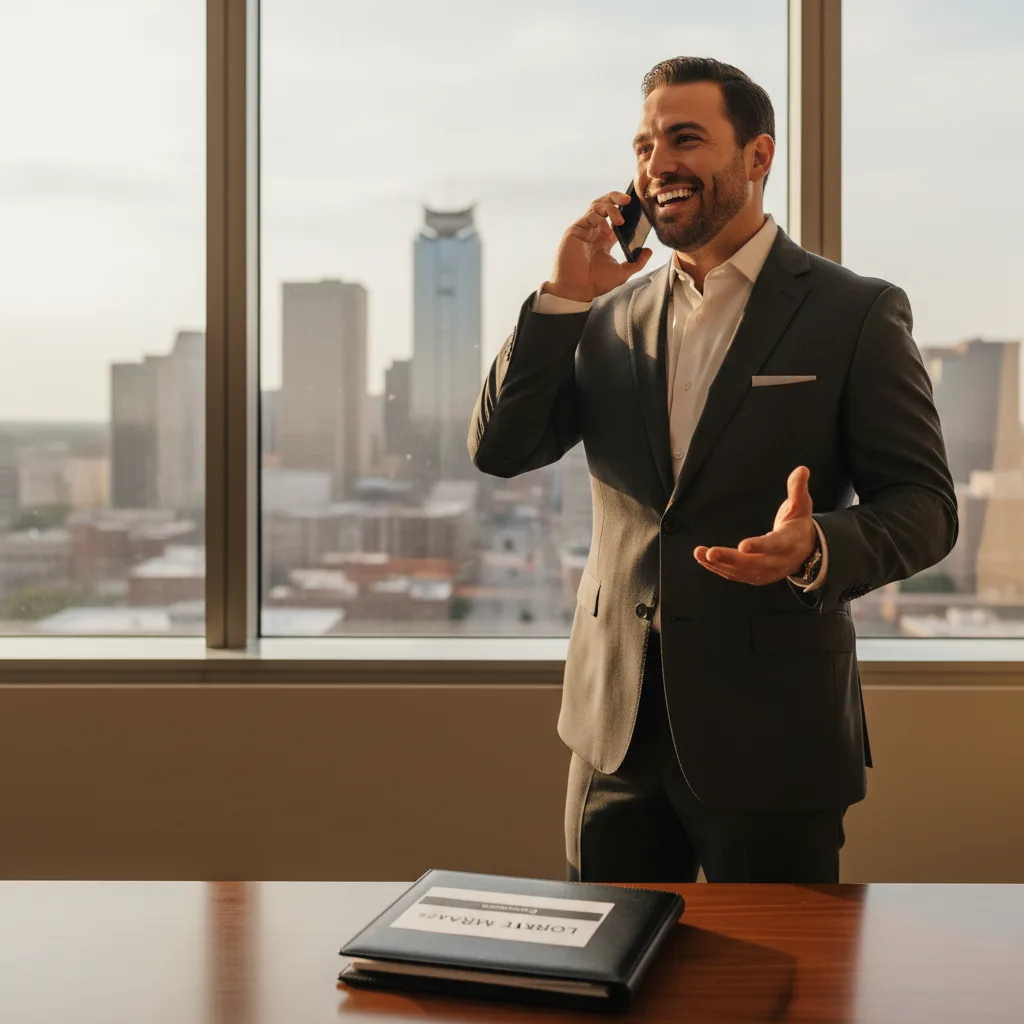 Real estate agent reviewing a buyer's pre-approval documents.