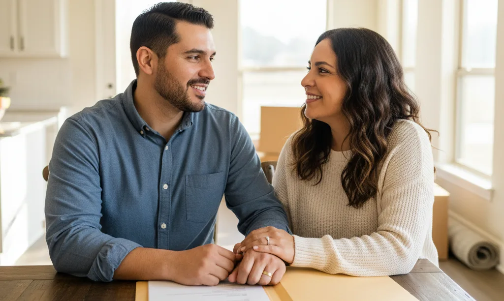 Couple celebrates in new home with iQRATE Mortgages.