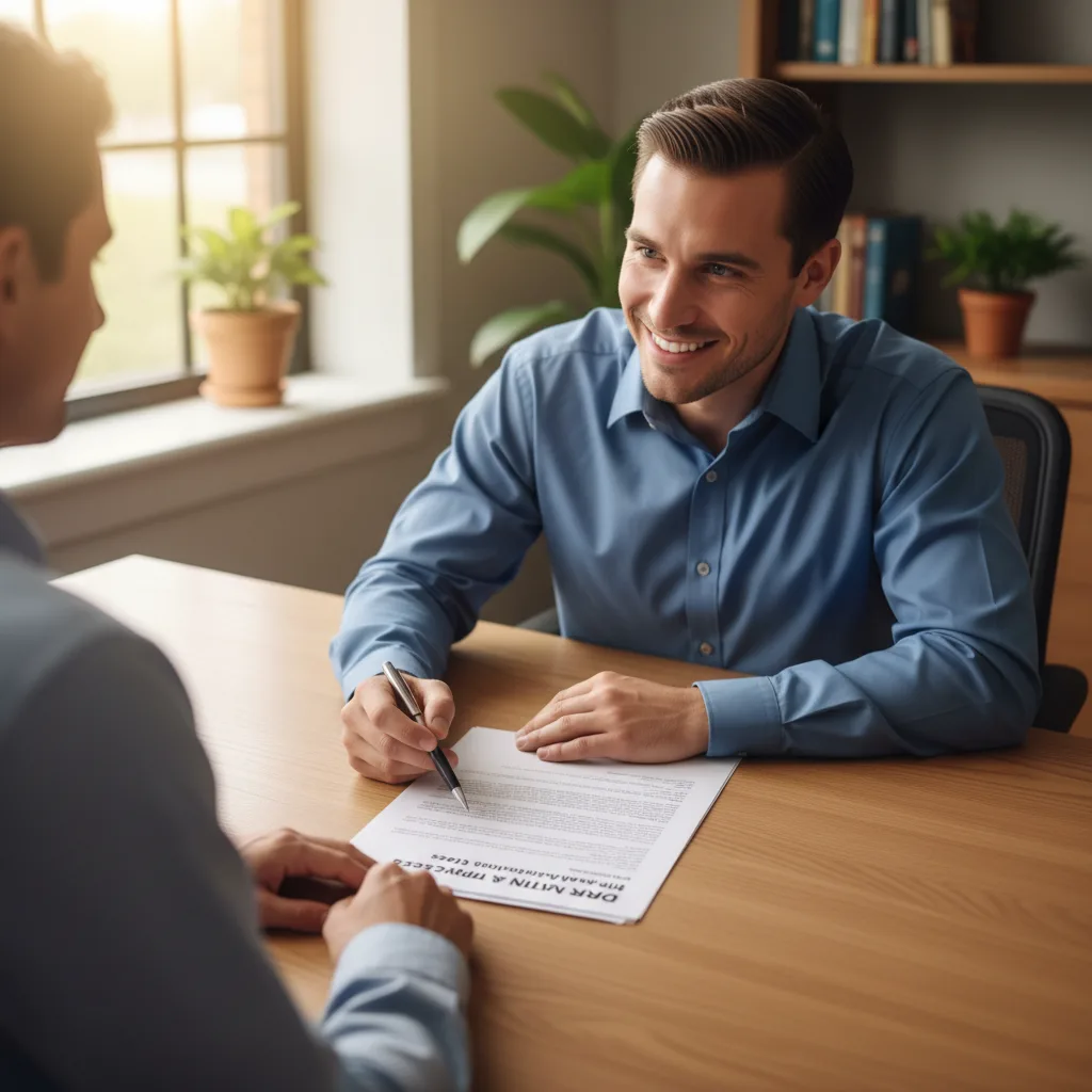 Couple reviewing mortgage documents