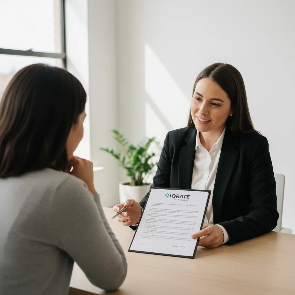 A person reviewing financial documents for a home loan application.