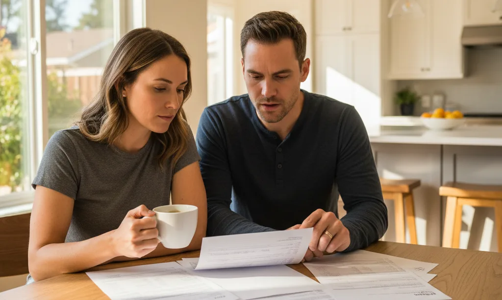 Couple reviewing iQRATE Mortgages documents in Sacramento.