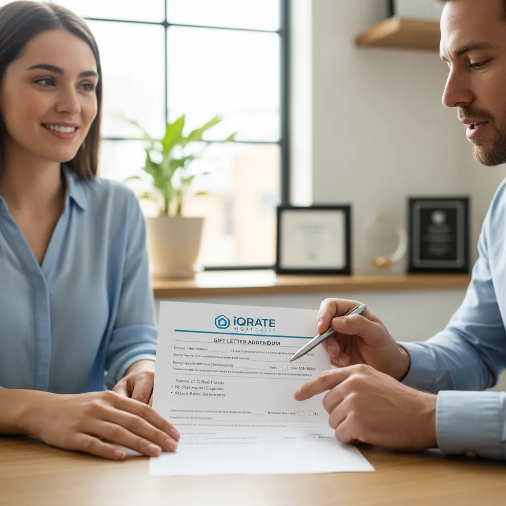 A person carefully reviewing financial documents for a mortgage application.