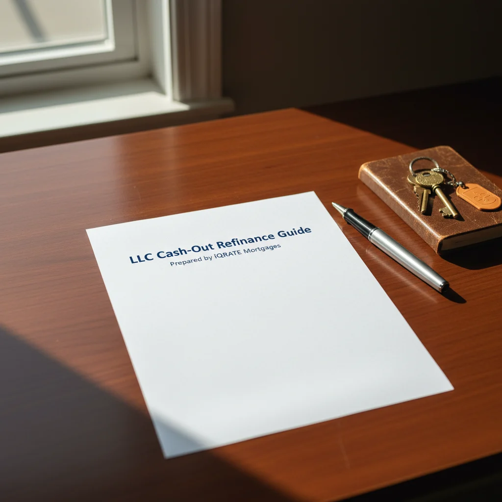 Real estate investor reviewing LLC and loan documents