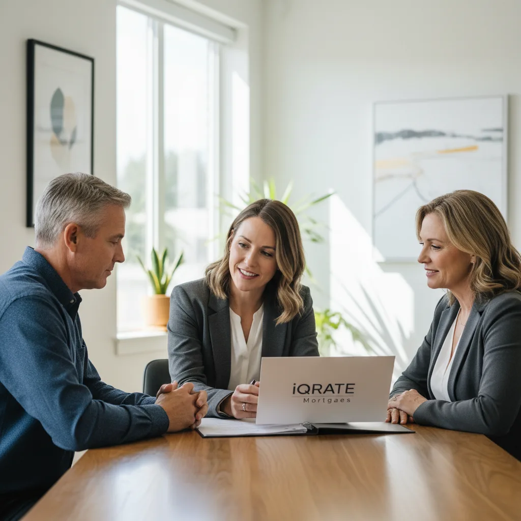 Calculator and house model, symbolizing mortgage refinancing costs.