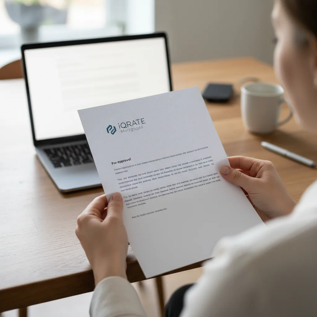 A person organizing financial documents for a mortgage application.