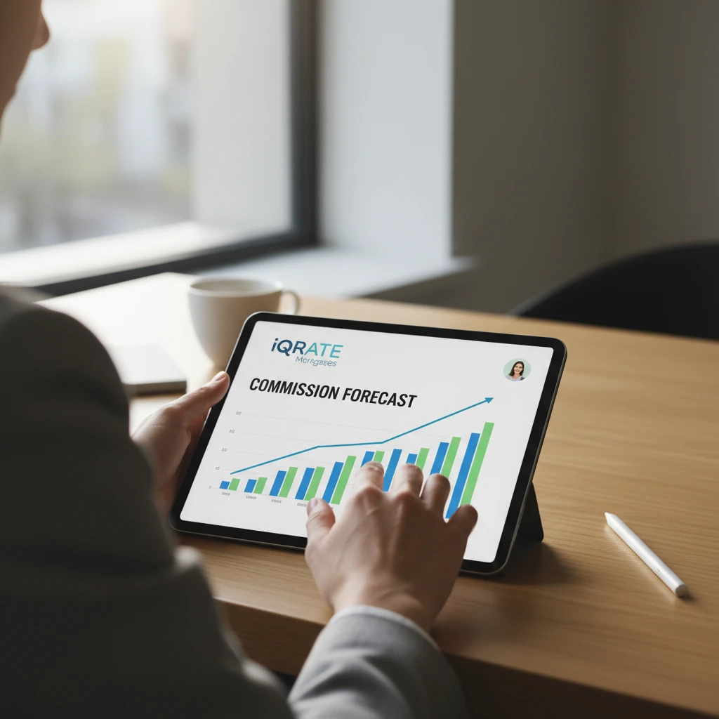 Real estate agent reviewing documents with a concerned expression.