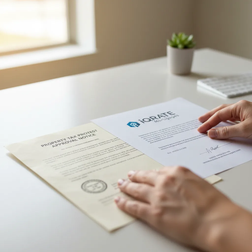 Calculator and documents illustrating the escrow analysis process.