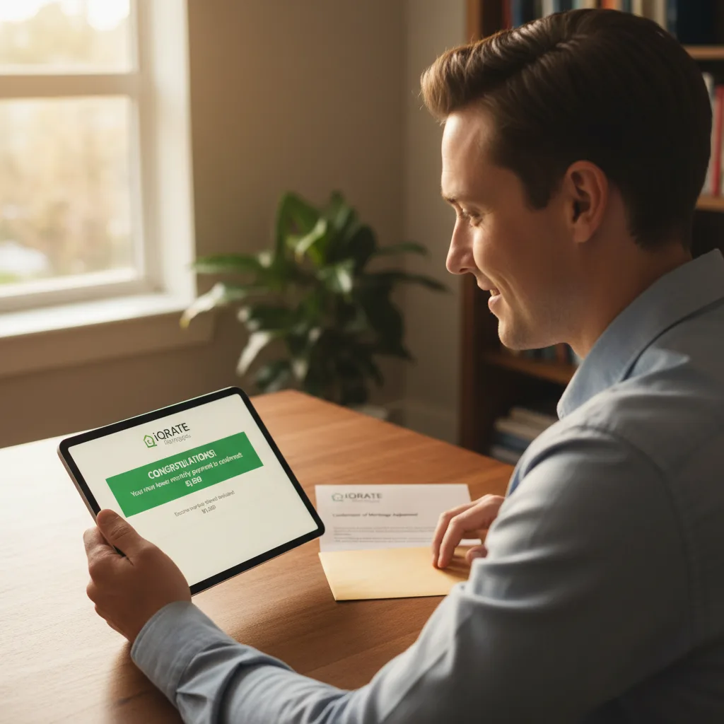 A homeowner reviewing their mortgage statement and property tax documents.