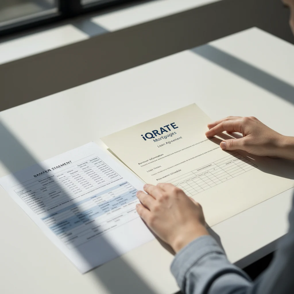 A signpost showing different mortgage options like conventional, FHA, and VA loans.