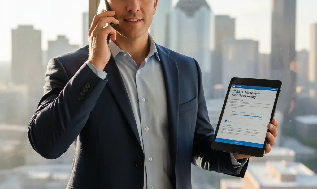 Agent confidently discusses a predictable iQRATE closing.