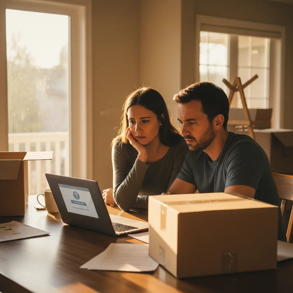 An agent and a homebuyer discussing the mortgage process together.