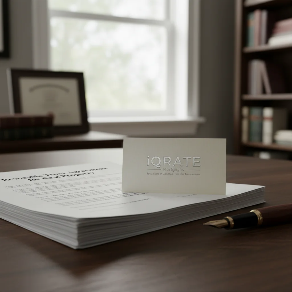 Signing mortgage documents for a property held in a trust.