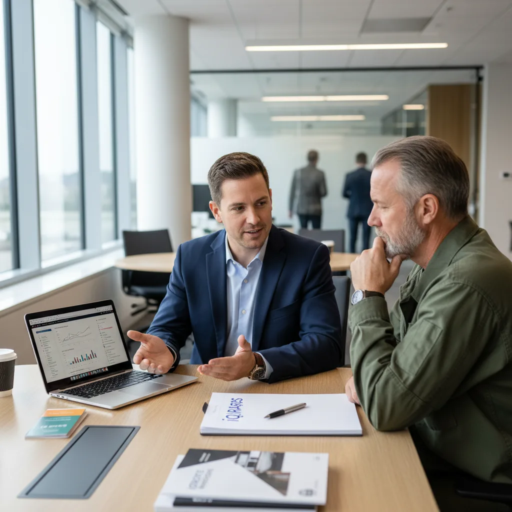 A calculator and pen on top of mortgage documents, illustrating the break-even point.