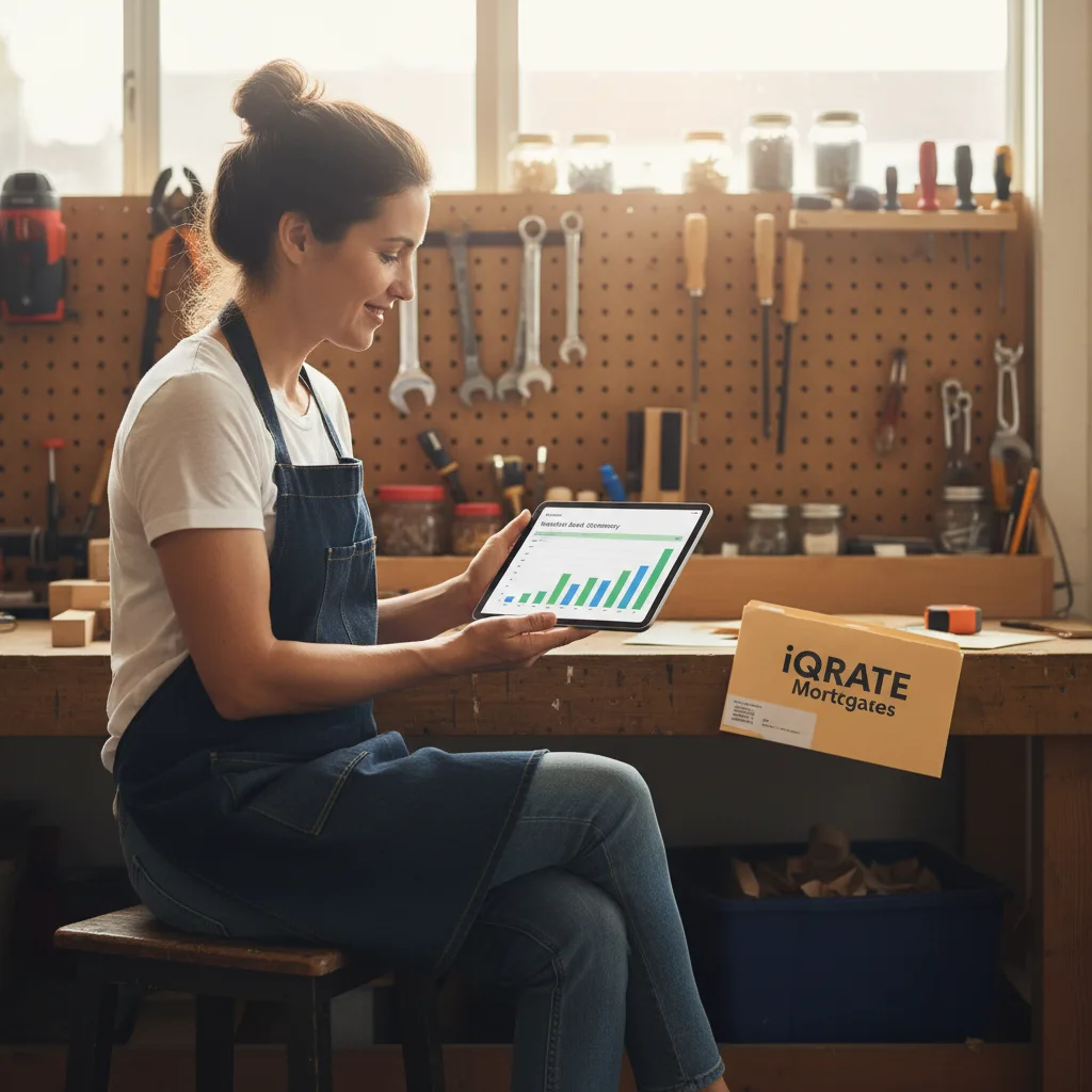 Accountant reviewing financial documents for a mortgage application
