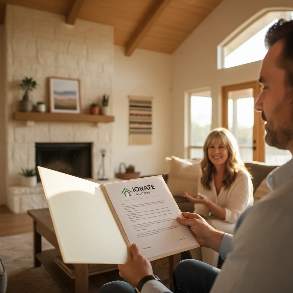 A real estate agent reviews a competitive offer on a house.