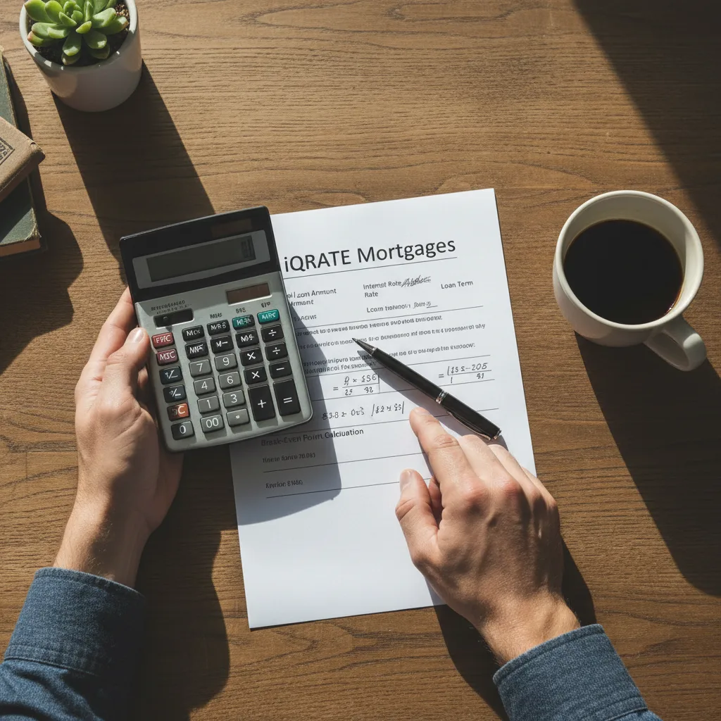 Close-up of a calculator and financial papers representing the break-even point calculation.