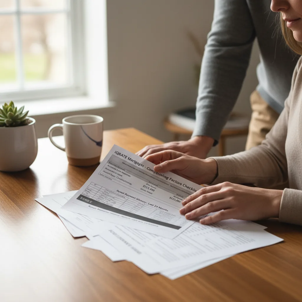 A mortgage underwriter reviewing a loan application.