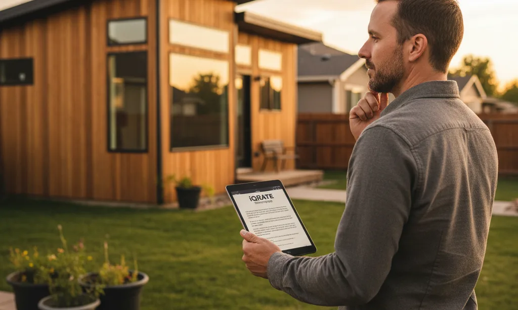 Man contemplating his unpermitted ADU in Reno.