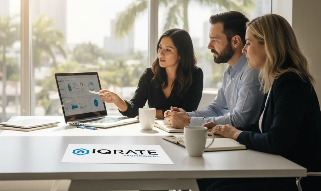 Real estate team collaborating efficiently with iQRATE Mortgages.