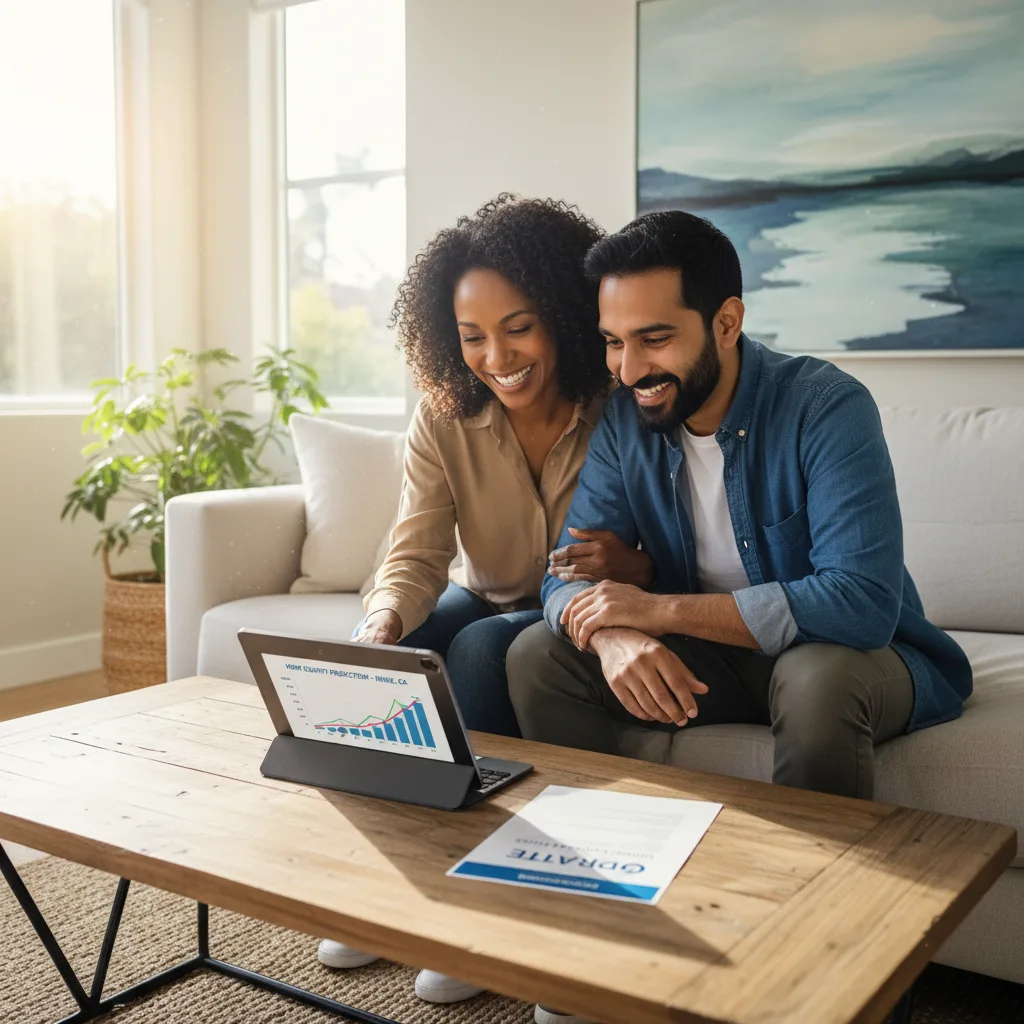 Co-branded marketing report showing property equity and move-up analysis.