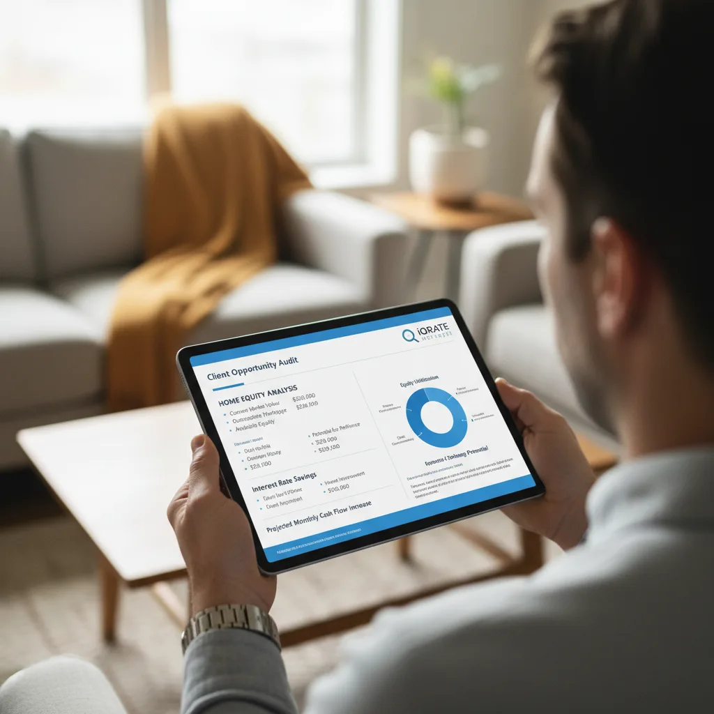 Family standing in front of their new home after leveraging their equity.