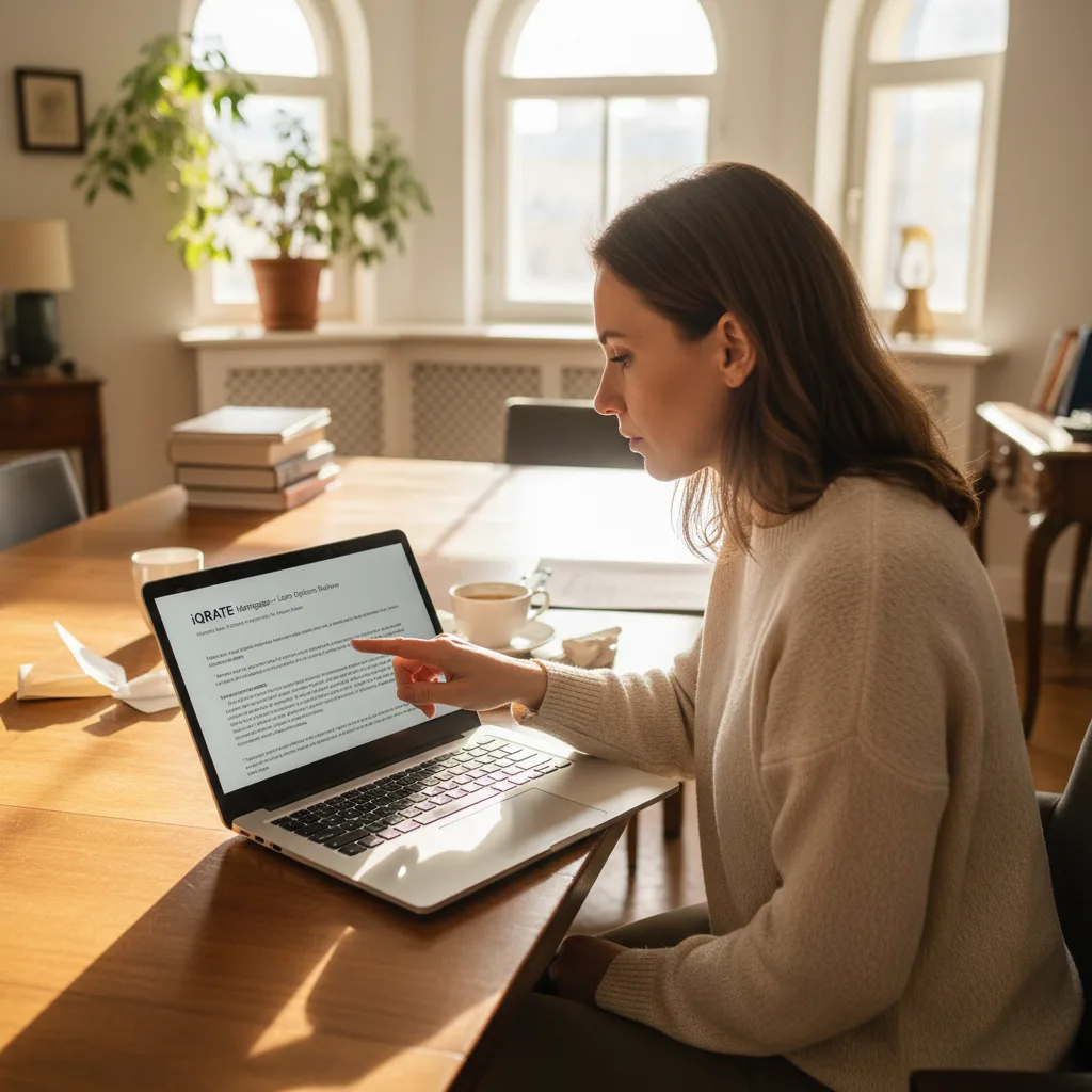 A couple discussing their finances and compensating factors for a mortgage.