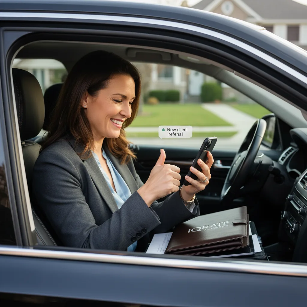 A real estate agent discussing loan options with a client.