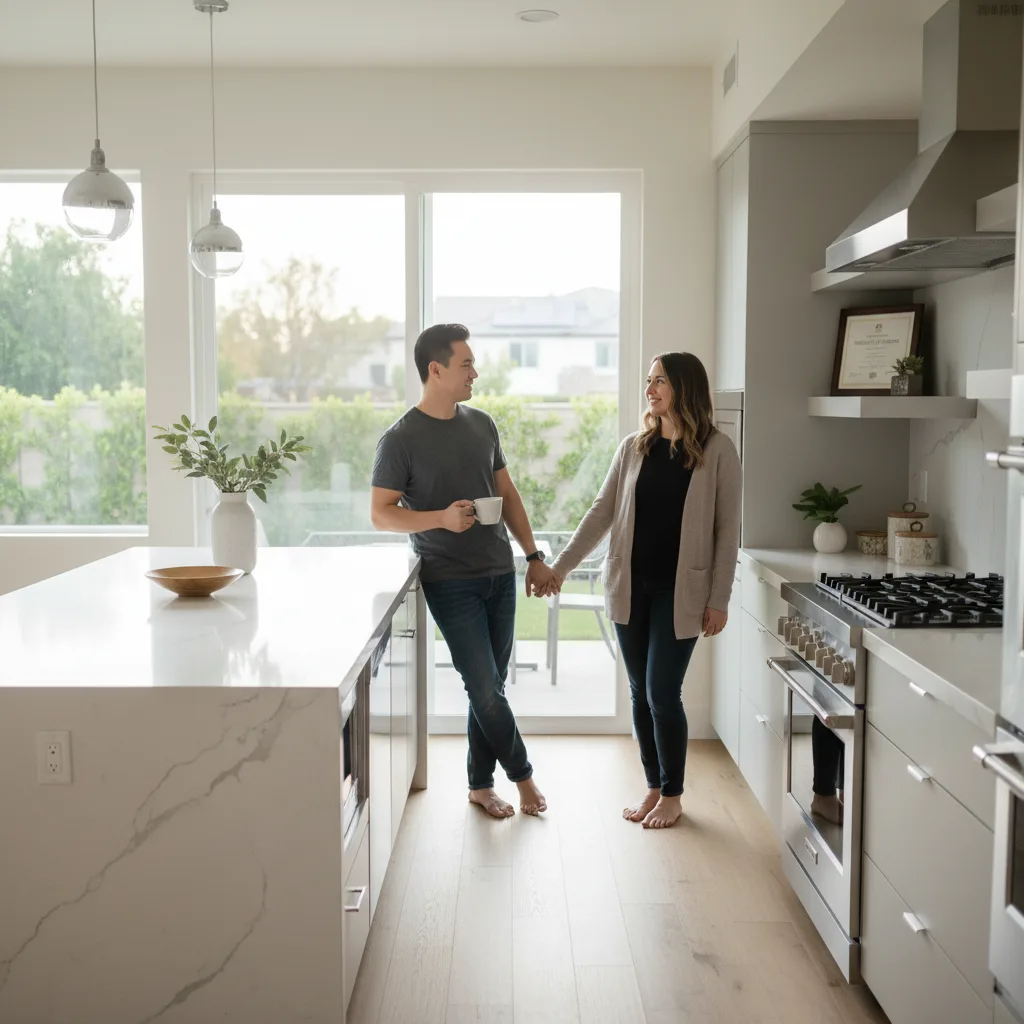 Self-employed professional preparing mortgage documentation