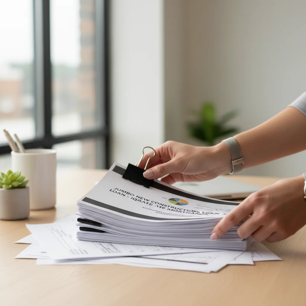 Architectural plans and construction contract for a new build mortgage