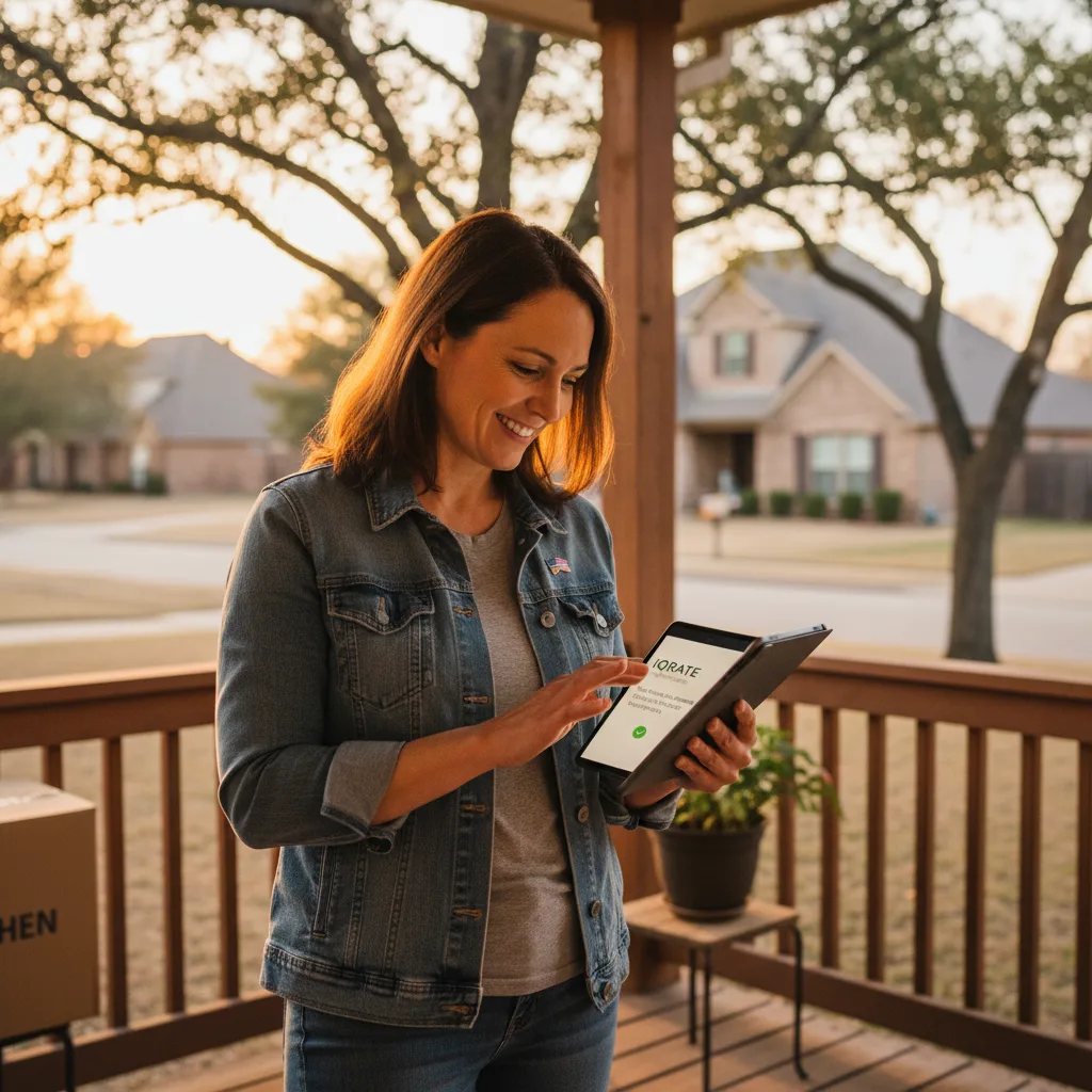 A military service member with their family, eligible for VA loan benefits.