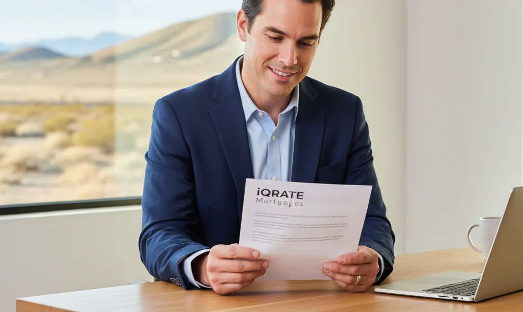 A professional agent vetting iQRATE Mortgages financing.