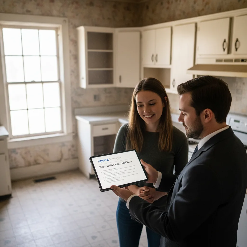 A renovated kitchen financed with a Fannie Mae HomeStyle or FHA 203k loan.