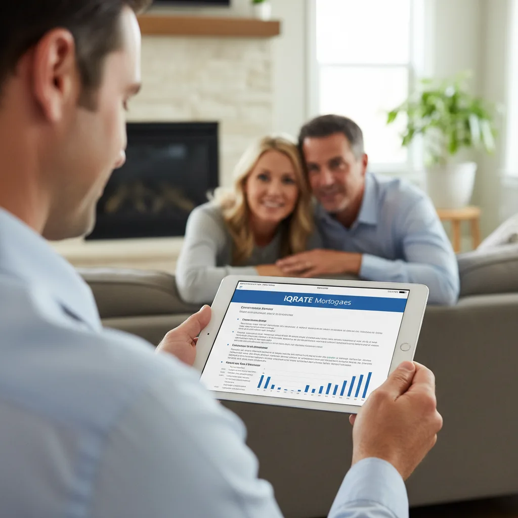 Real estate agent discussing offer terms with a client.