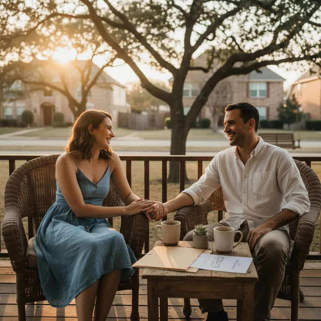 A magnifying glass focusing on the tax details of a home sale agreement.