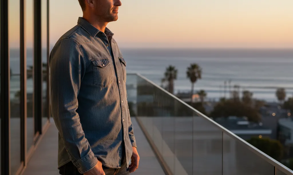Veteran enjoying a peaceful San Diego sunset view.