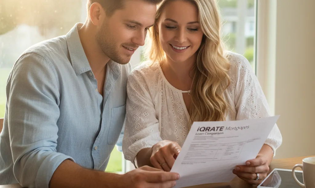 Couple reviewing iQRATE Mortgages options in Florida.