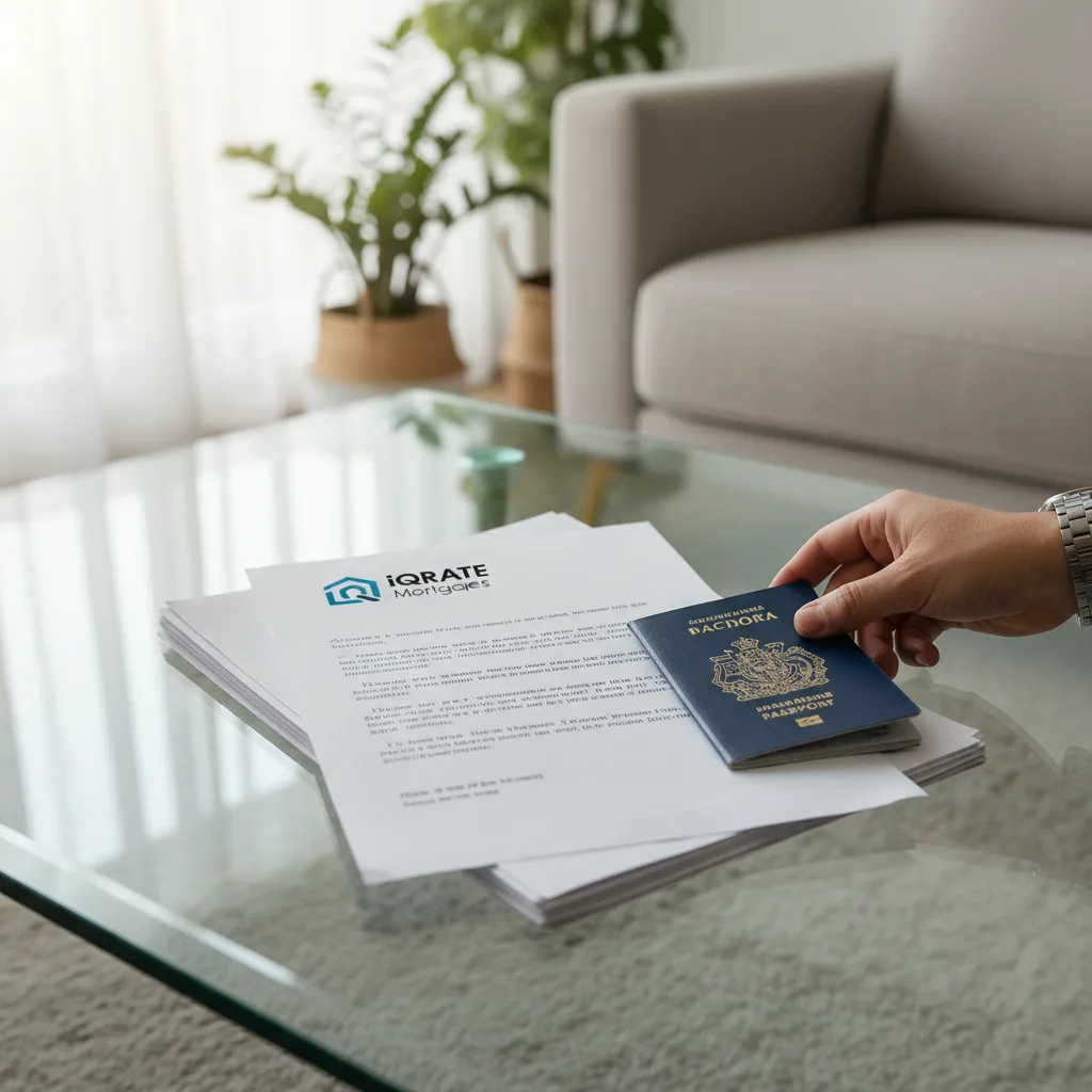 Investor reviewing loan documents for a property in California