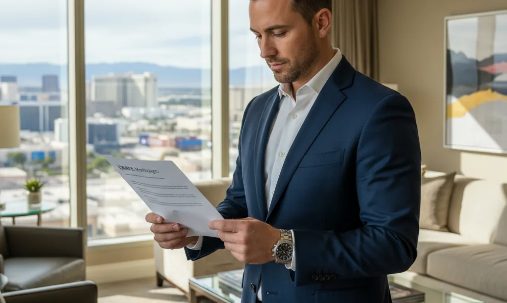 Investor reviews iQRATE Mortgages plan in Vegas condo-hotel.