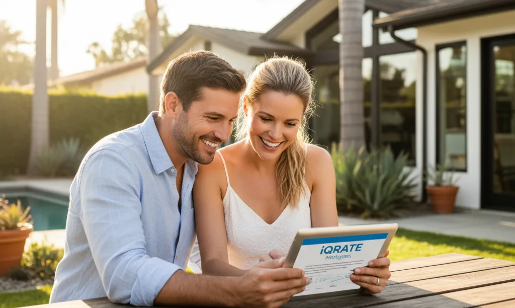 Couple planning their future with iQRATE Mortgages.