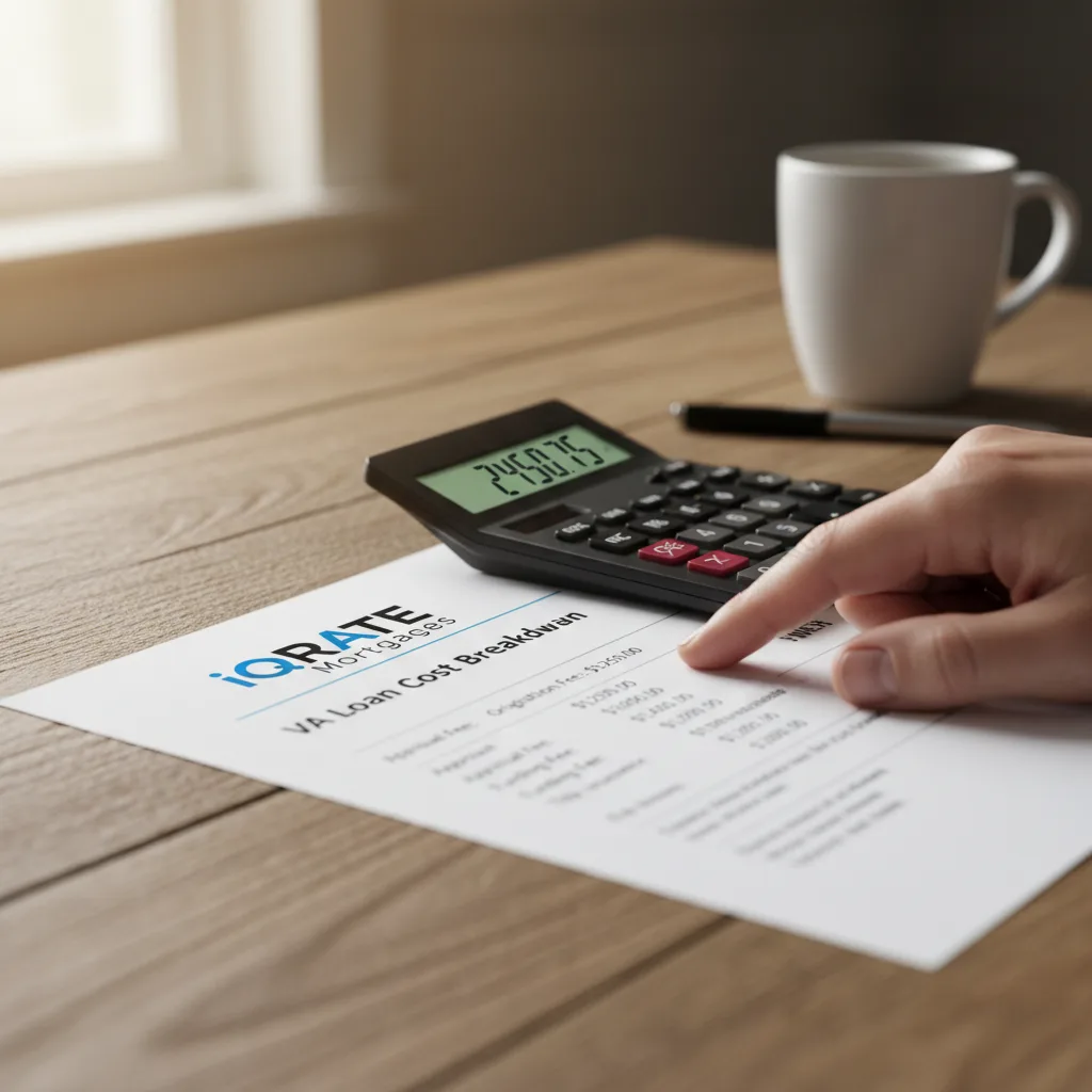 A veteran reviewing mortgage documents carefully.