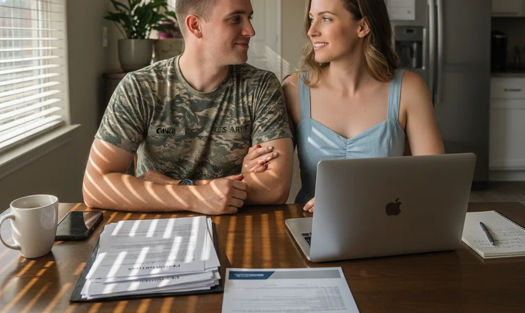 Military couple planning rental strategy with iQRATE Mortgages.