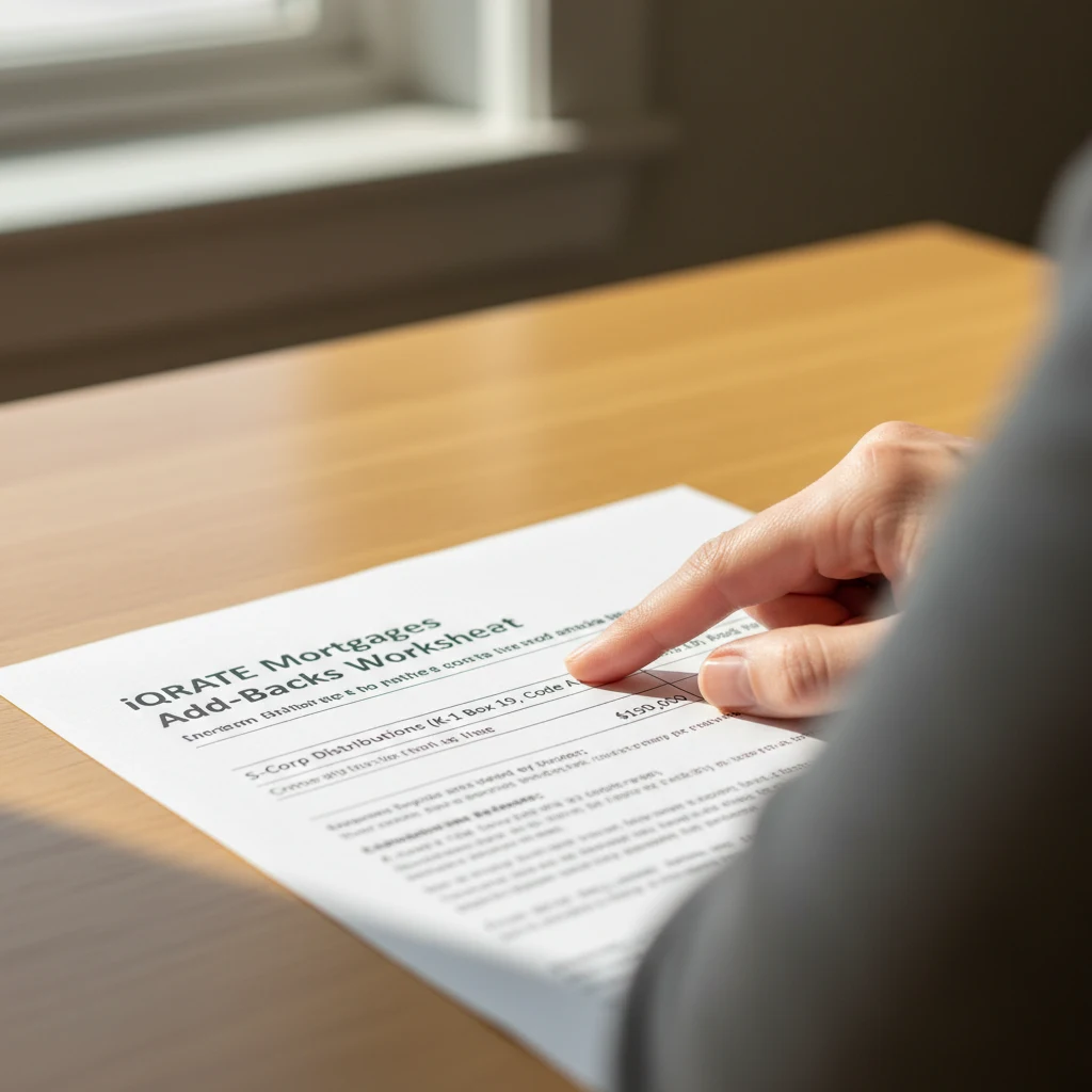 S-Corp owner organizing financial documents for a jumbo loan application.