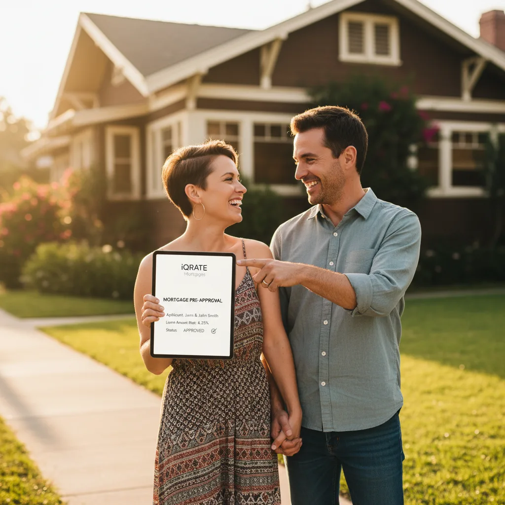 Freelancer organizing financial documents and 1099 forms for a mortgage application.