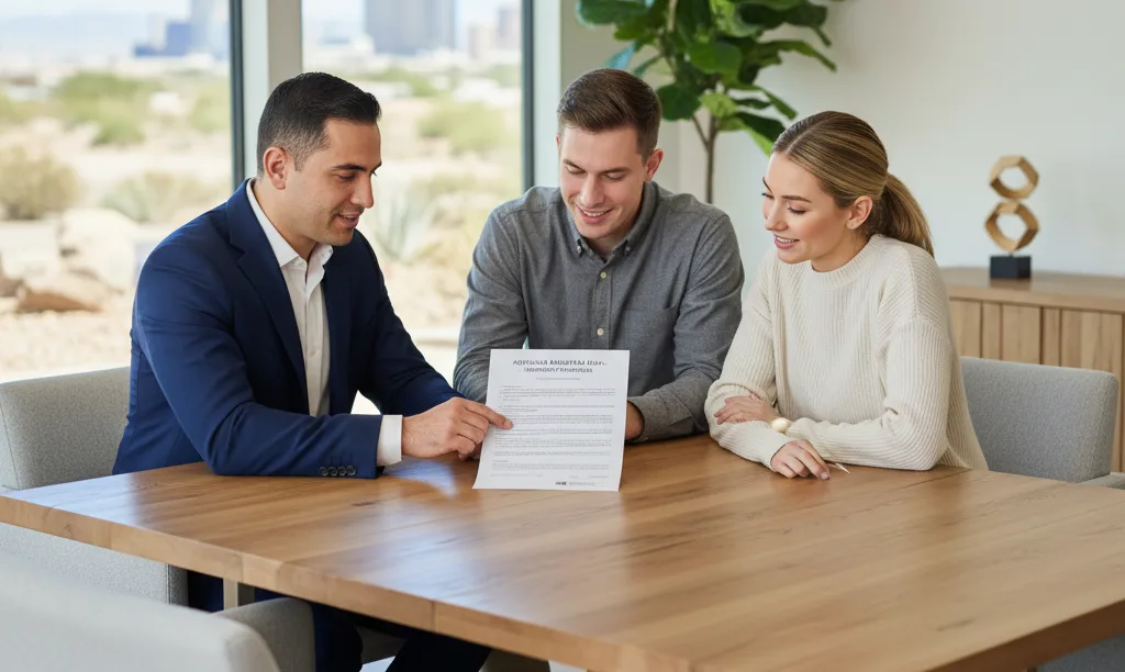 Agent guiding clients through an appraisal rebuttal.